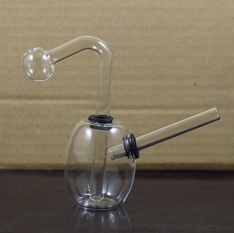 2019 Glass Oil Burner Water Bong Smoke Pipe With Carb Hole Pyrex