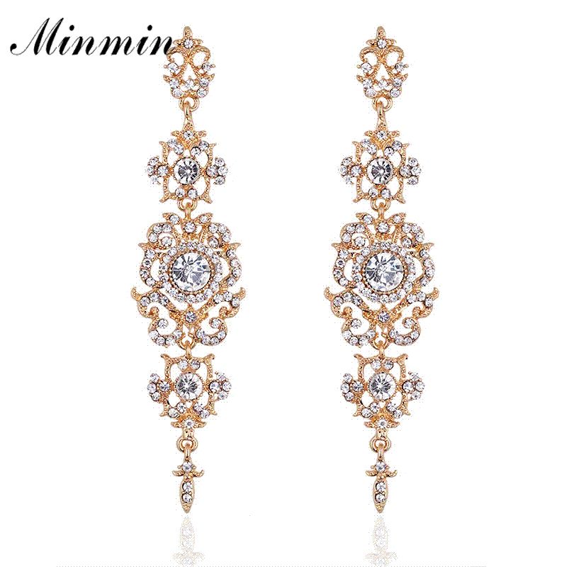 Minmin Silver Color Crystal Wedding Long Earrings Fl Shape Minmin Silver Color Crystal Wedding Long Earrings Fl Shape Chandelier For Women Brides Bridesmaid Eh182 Whole