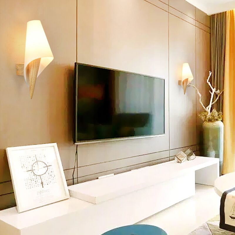 2019 Art Led Wooden Wall Lights Bedside Lamp Simple Modern Living Art Led Wooden Wall Lights Bedside Lamp Simple Modern Living Room Tv Corridor Stair Hotel Villa Lighting