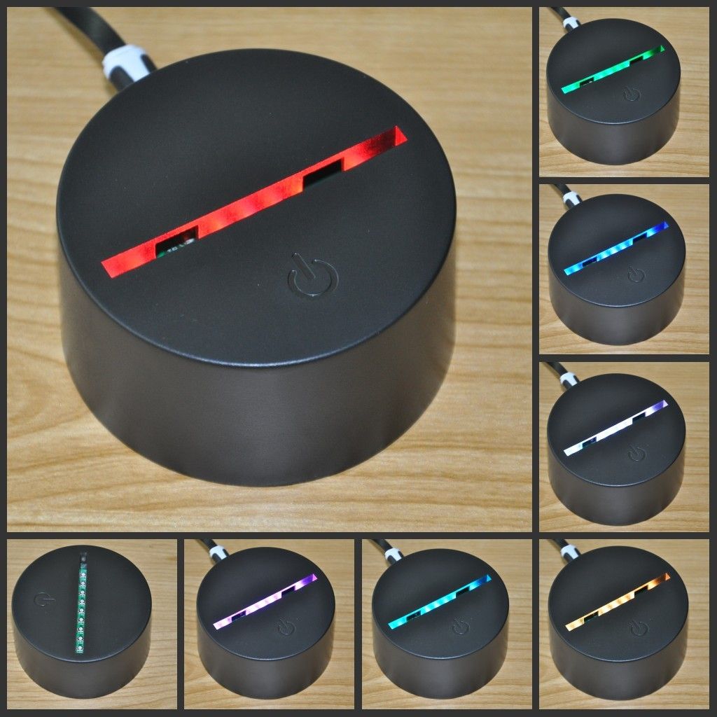 2020 2018 NEW LED Lamp Base For 4mm Chickness Acrylic Panel With 10 LEDs AA Battery Or DC 5V