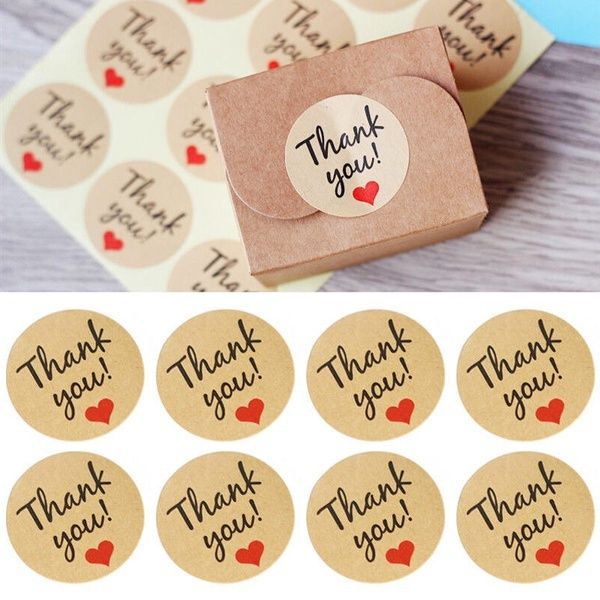 vintagethank you heart round