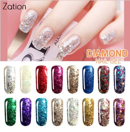 Hot Diamond Shiny Sequin Glitter Uv Gel Varnish Shine Shimmer Top