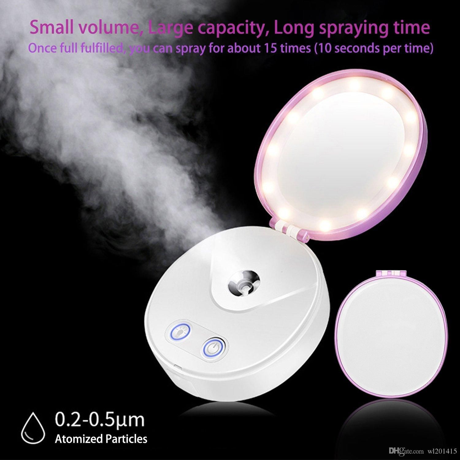 Ns003 Rechargeable 3 In 1 Vanity Mirror With Lights Nano Ns003 Rechargeable 3 In 1 Vanity Mirror With Lights Nano Steamer Cool Mist Sprayer Eyelash Extension Face Spa Humidifier Beautician