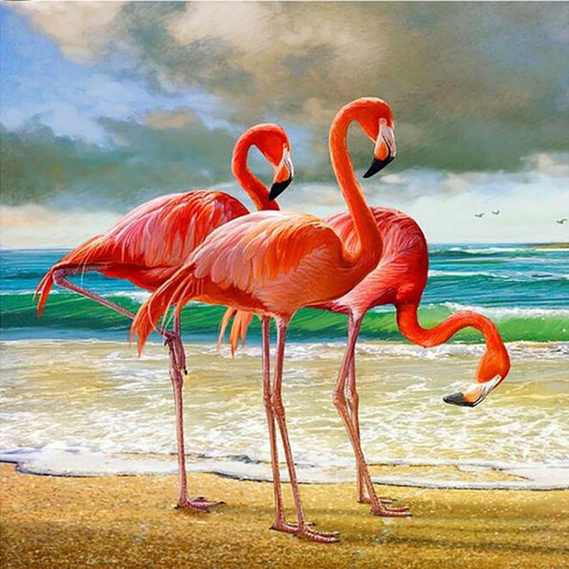 2021 Flamingo Birds Full Square DIY Diamond Painting 5D Diamond Mosaic