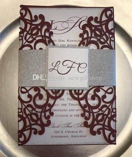 luxury burgundy silver glitter