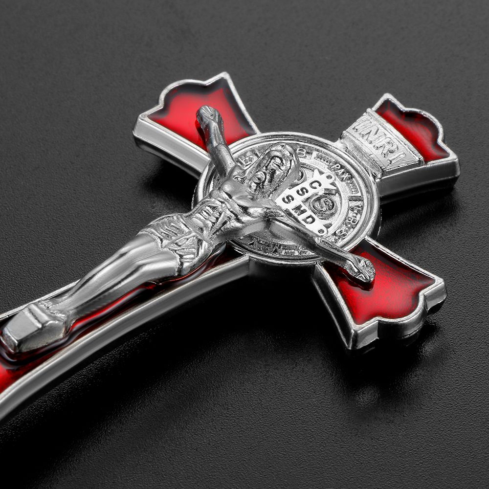 Metal Jesus Crucifix Christ INRI Cross Figurines Car Dashboard
