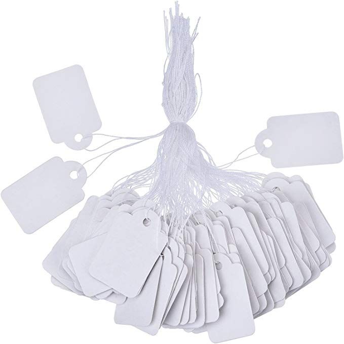 SF Blank White Price Tags Paper Marking Tags Jewelry Clothing Price