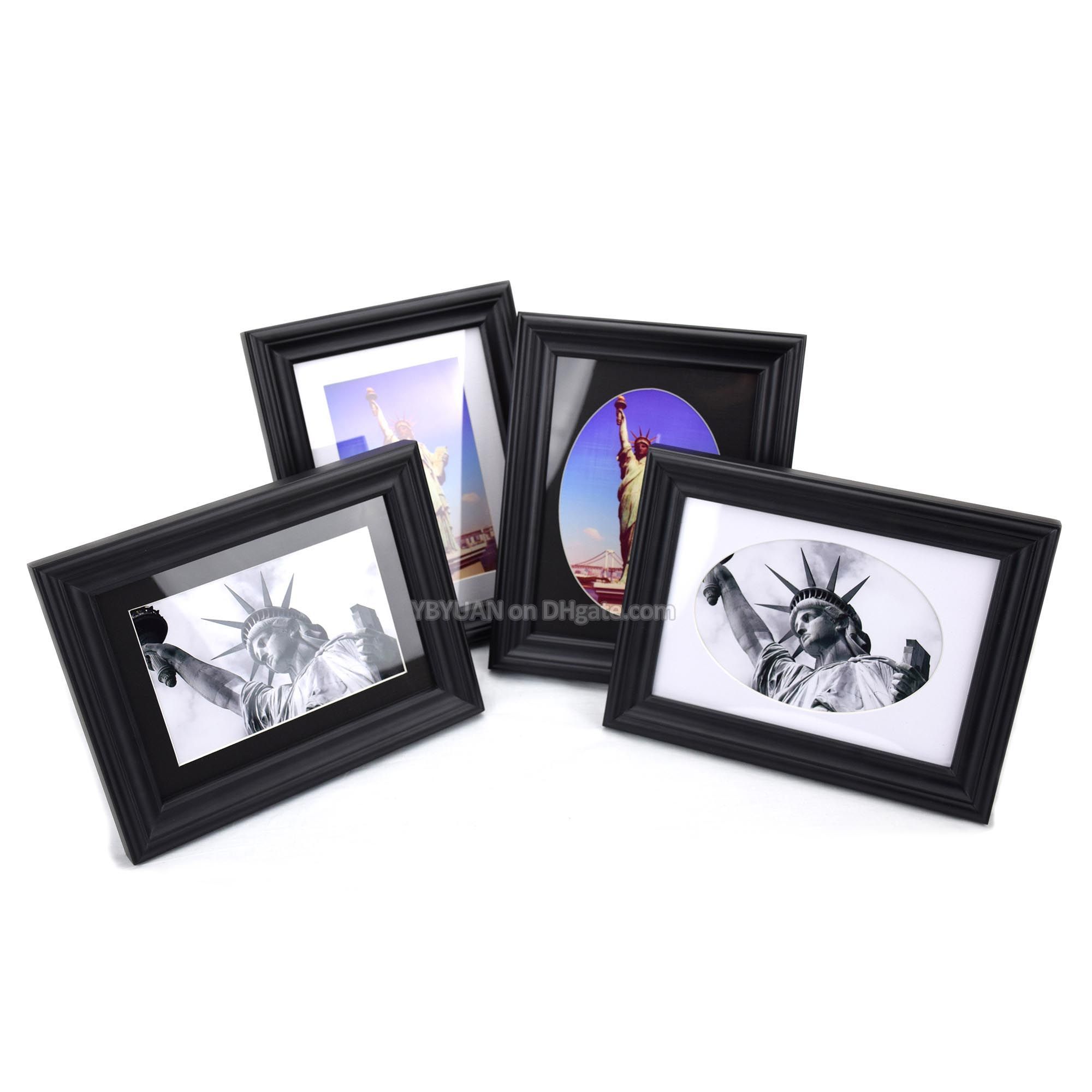 7x5 Inch Tabletop Wood Black Photo Frame With Oval Rectangle Paper 7x5 Inch Tabletop Wood Black Photo Frame With Oval Rectangle Paper Mat Chic Classic Style Molding Border Wooden Desk Portrait Picture Frames Uk 2019 From