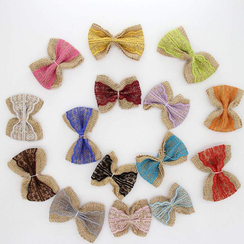 2019 Factory Direct Linen With Lace Butterfly Bow Diy Manual