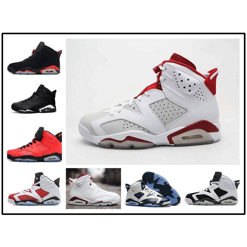 2018 high quantity men basketball shoes 6 basketball shoes 6s color maroons 6s size 7