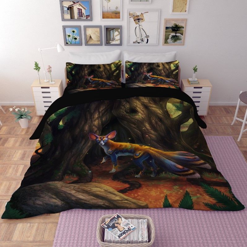 3d Bedding Sets Animal Pattern Duvet Covers Home Textiles Polyester 3d Bedding Sets Animal Pattern Duvet Covers Home Textiles Polyester Printing Wolf Lion Dragon Ball Deer Twin Queen King Size Whole Asian
