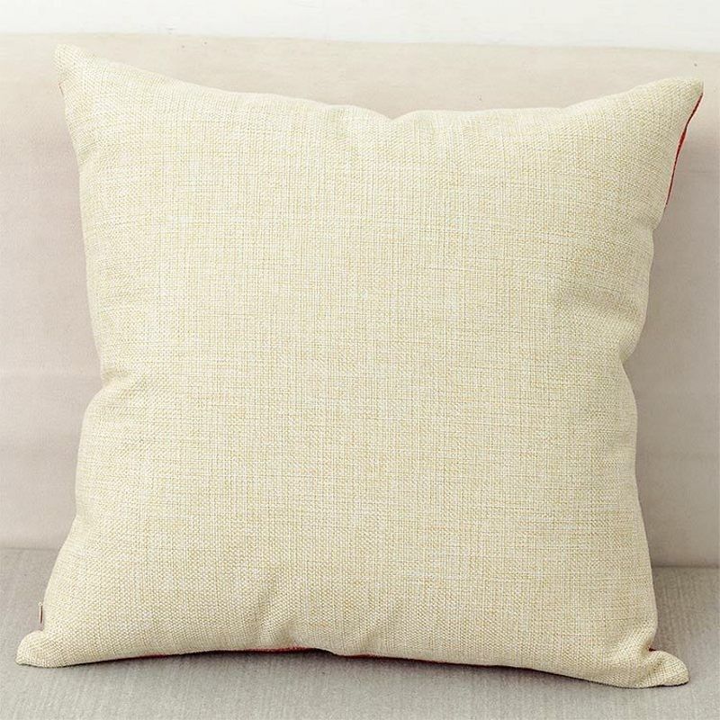 40x40cm Natural Poly Linen Pillow Case Blanks For DIY Sublimation Plain