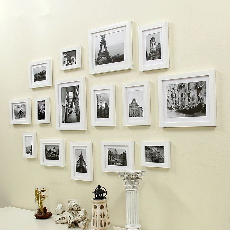 2019 Wood Frame For Picture Rectangle Photo Living Room 2019 Wood Frame For Picture Rectangle Photo Living Room Wall White Hanging Combination Foto Art Home From Cindy668