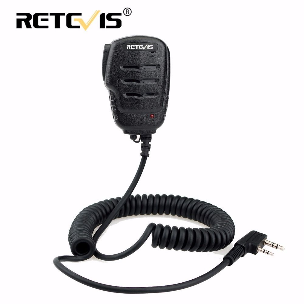 Retevis RS 111 Walkie Talkie Speaker Microphone PTT Mic With 3.5mm Earpiece Jack Kenwood For Baofeng UV5R UV82 RT21 RT24 RT7 Ski Walkie Talkie Small Walkie ...