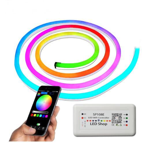 Neon Led Strip Flex Rope Light 24v Ip67 Waterproof Tape Dimmer Neon Led Strip Flex Rope Light 24v Ip67 Waterproof Tape Dimmer Flexible Ribbon For Outdoor With Wifi Controller Switch