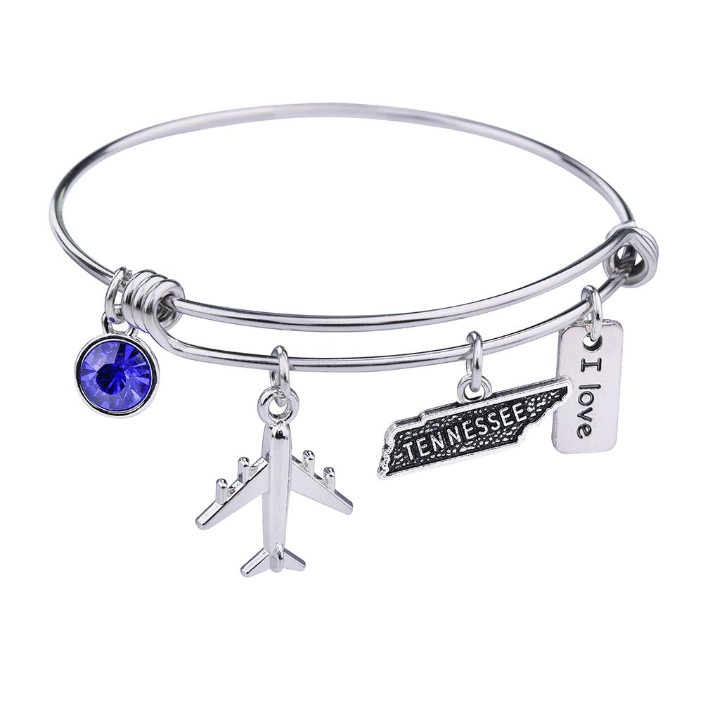 Virginia Stainless Steel Bracelet And Bangle with Blue Rhinestone Fashion Bracelet Stainless Steel Bracelet Christmas Gifts line with $7 46 Piece on