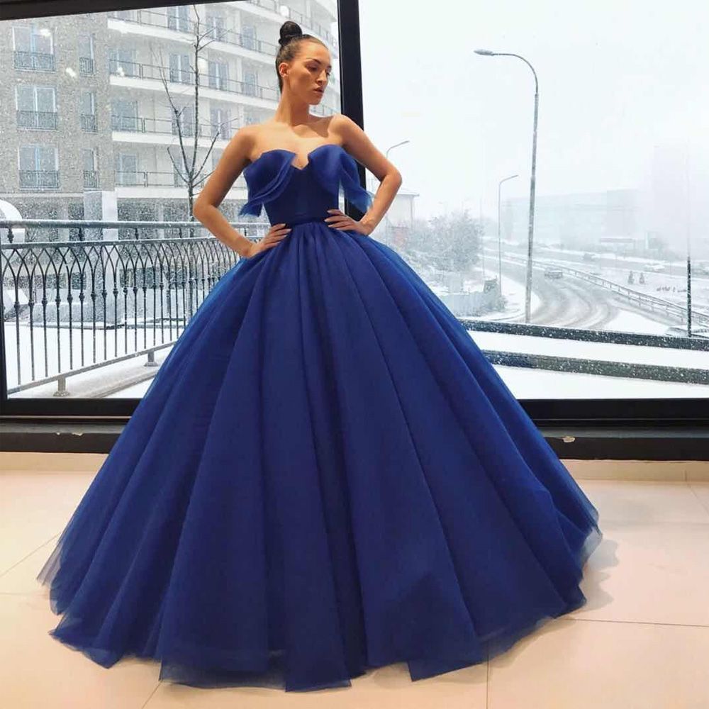 blue ballroom gown