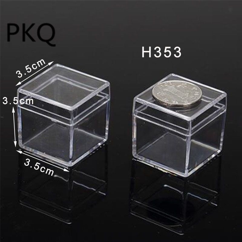 16 Sizes Clear Plastic Storage Box Small Large Square Packaging For Gift Jewelry Accessory Crafts Display Case Container