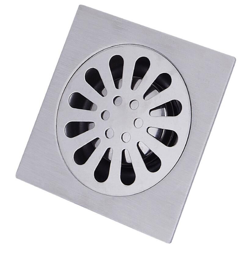 2020 10*10 3.5inch Floor Drain Cover Colander Shower Waste Drainer Full