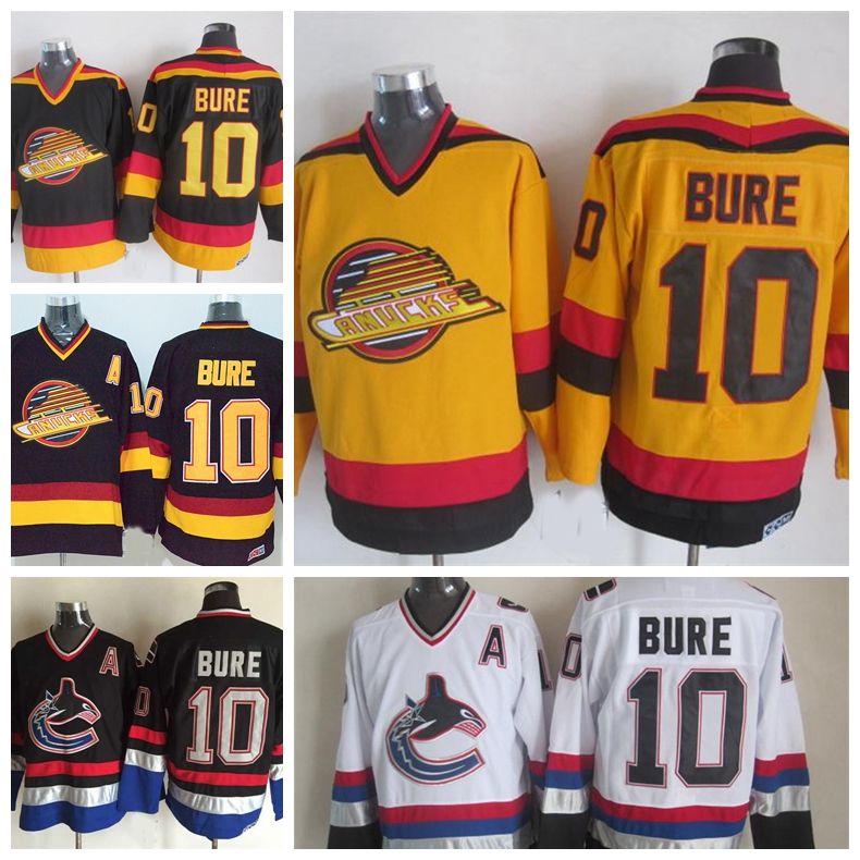 Vancouver Canucks Hockey Jerseys 10 Pavel Bure Vintage Classic Black