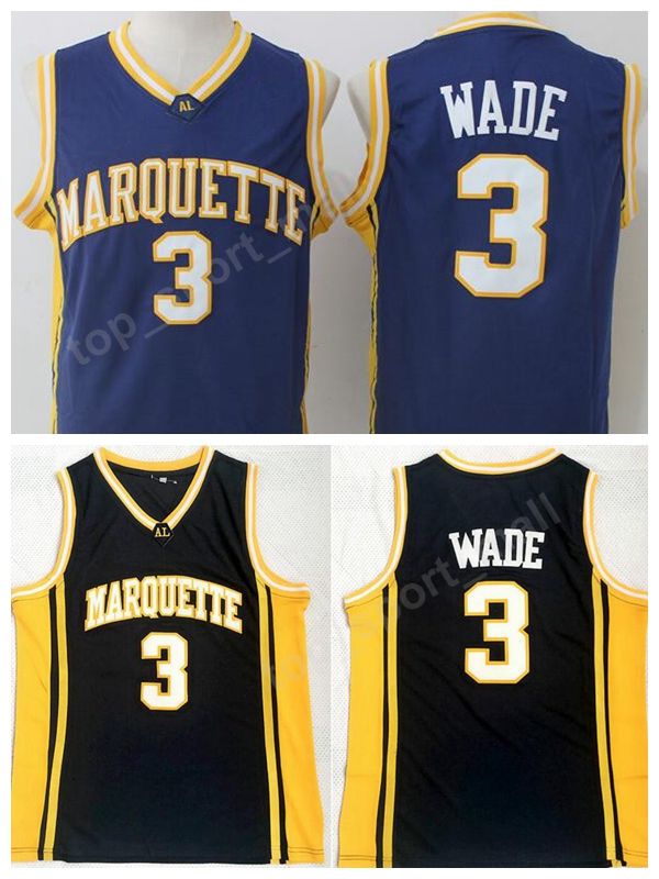 2019 College Marquette Golden Eagles Dwyane Wade Jerseys Men Basketball