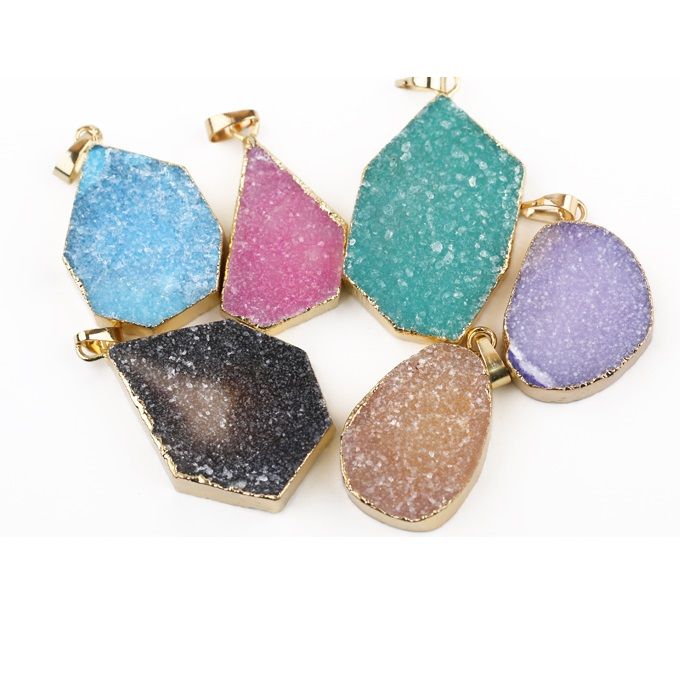 Whole Beautiful Natural Crystal Stone Necklace Pendants Loose Whole Beautiful Natural Crystal Stone Necklace Pendants Loose Gemstones For Diy Jewelry Making Men And Women Gift Pearl Pendant