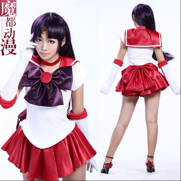 red sailor moon sailor mars cosplay costume from sailor moon anime sailor moon costume plus size