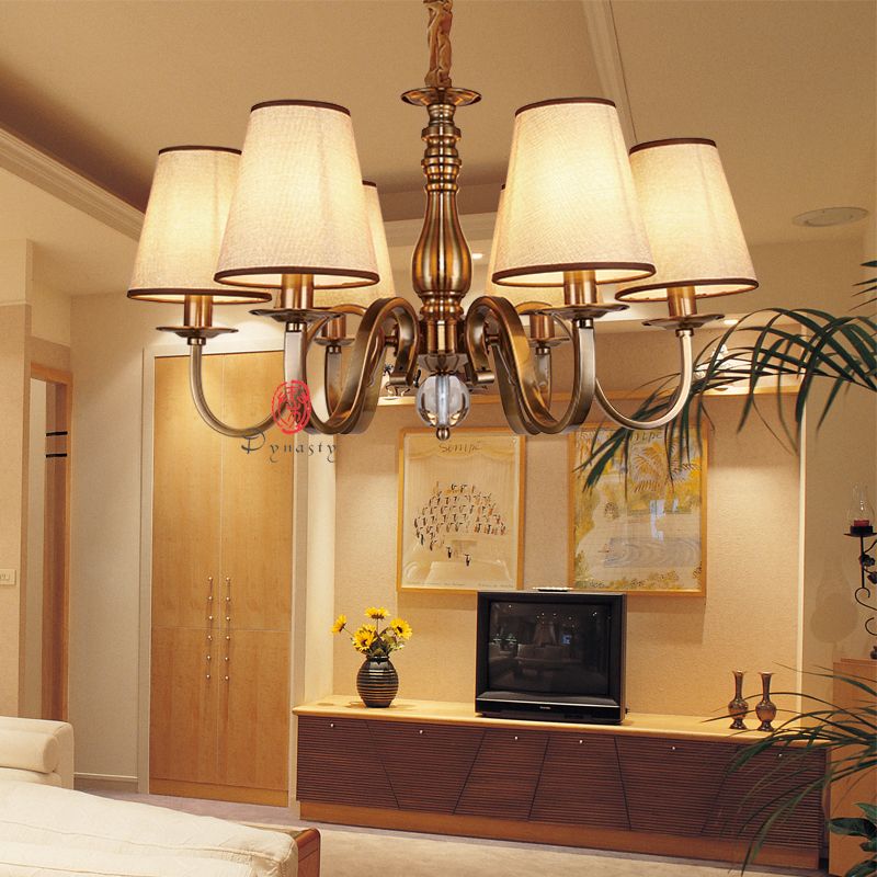 Dynasty Antique Brass Project Chandelier Country Art Decorative Iron Dynasty Antique Brass Project Chandelier Country Art Decorative Iron Wall Lights Opera Cinema Restaurant Hotel Airport Villa Hanging Pendant Lamp