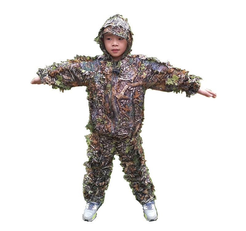 Kids Army Ghillie Suit Camo Boys Sniper Dress Up Costume Military Camouflage UK