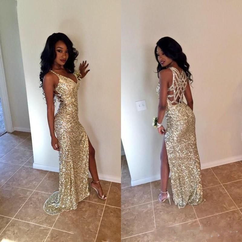full sequin prom dress