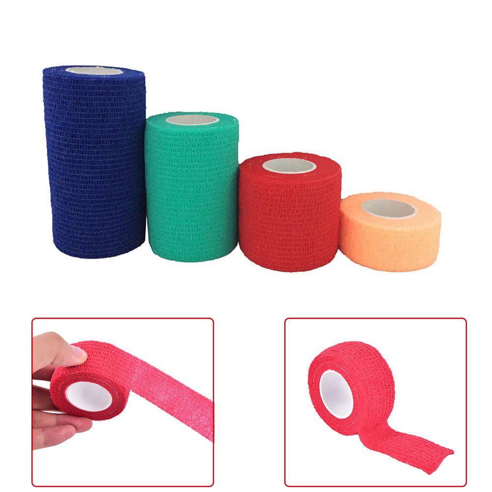 Practical 2.5cm/5cm/7.5cm First Aid Gauze Tapes Self Adhesive Elastic