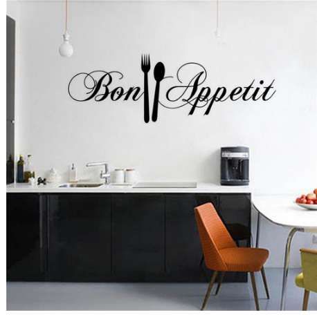 diy knife fork kitchen wall stickers home decoration accessories