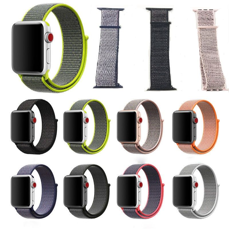 Uhren Sport Strap Für Apple Uhr 4 Band 42mm 44mm Iwatch 3 2 1 Bands 38mm 40mm Neue Bunte Weiche Nylon Schleife Armband Handgelenk Gürtel Spezieller Kauf