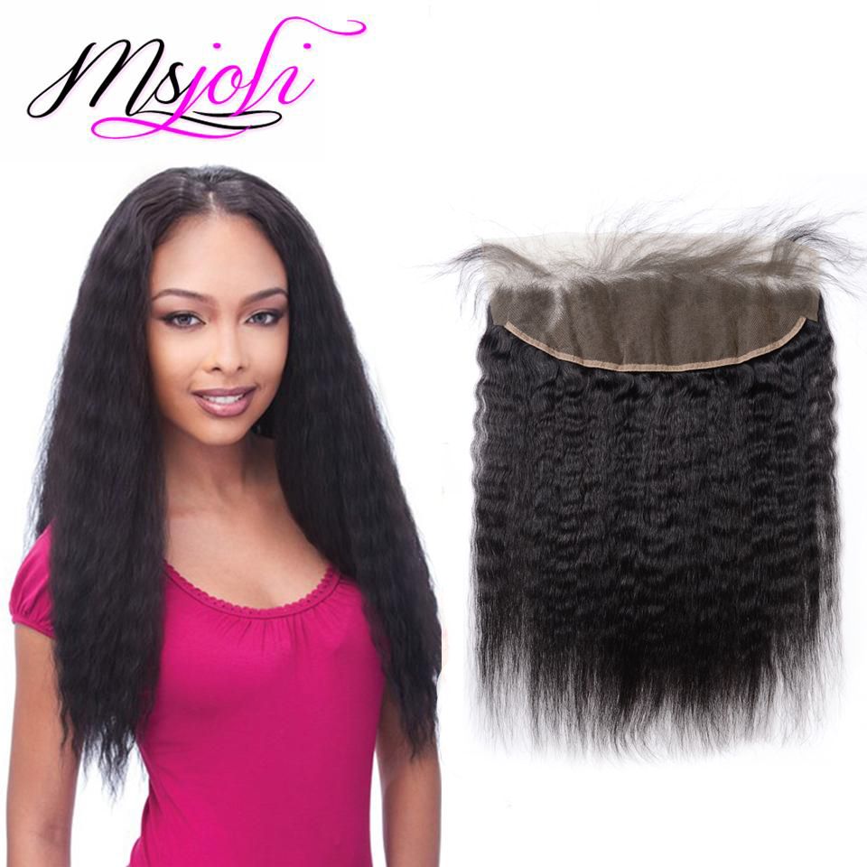 Malaysian Virgin Human Hair 13x4 Lace Frontal Kinky Straight Hair