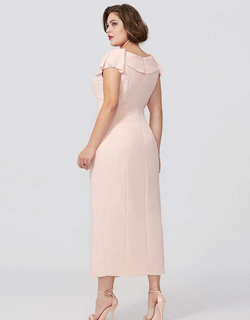 blush mother of the bride dresses plus size