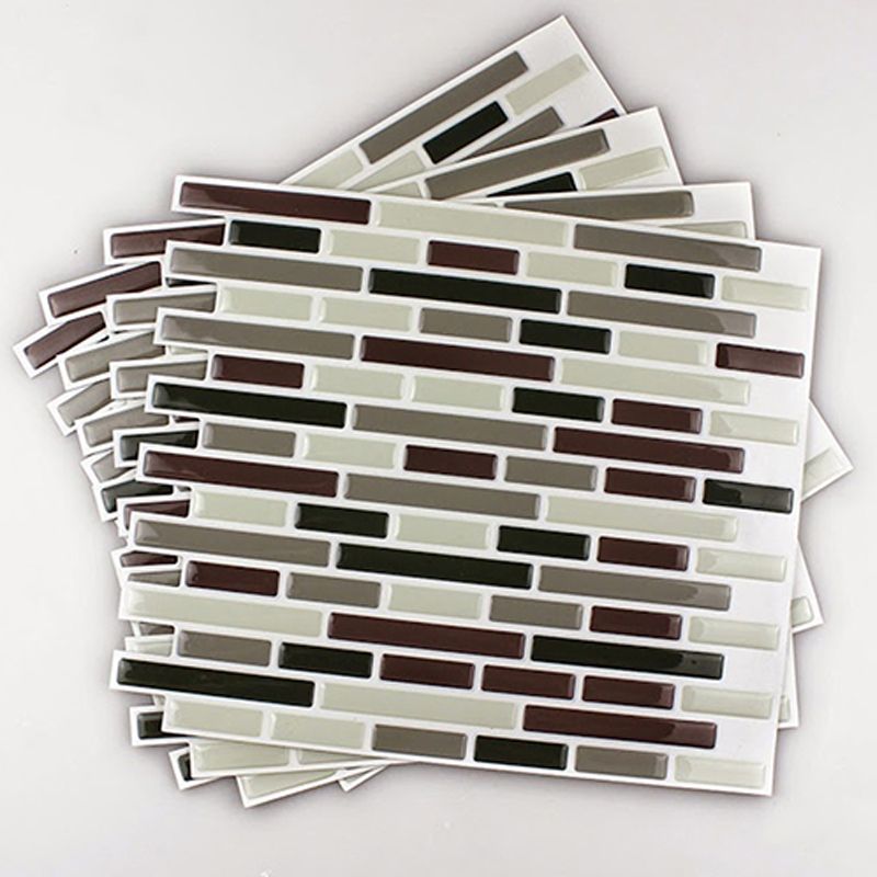 4pcs Home Decor 3d Tile Pattern Kitchen Backsplash Stickers Mural Wall Decals