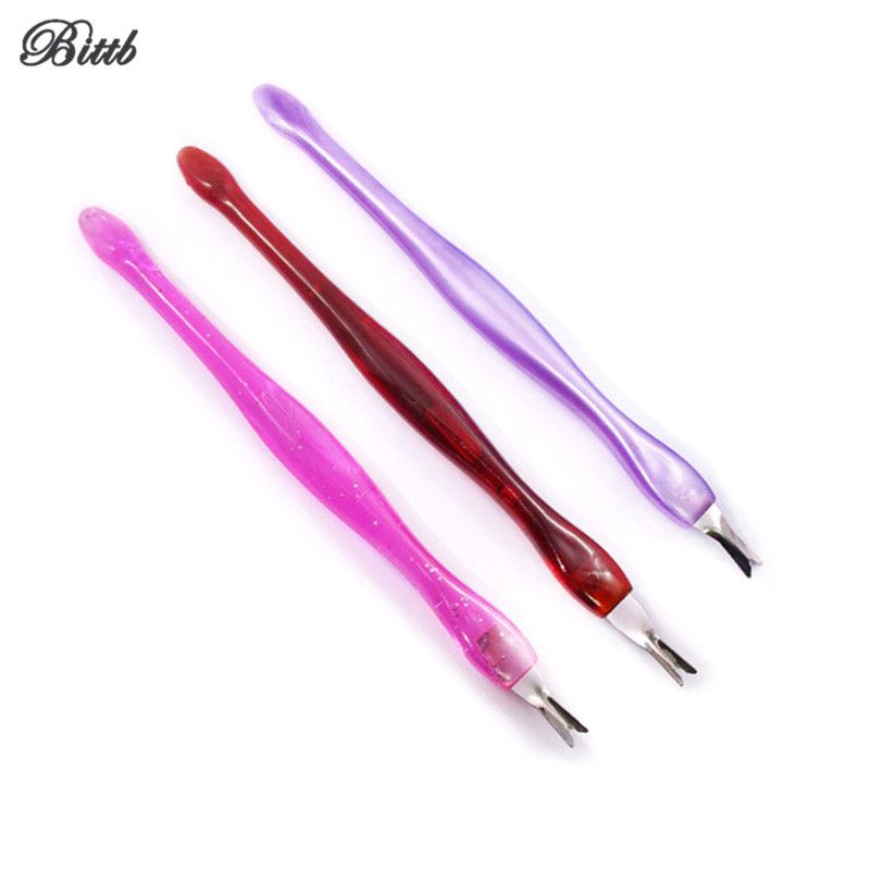 Cuticle Pusher Finger Nail Cuticle Remover Steel Blade Nail Tools Dead