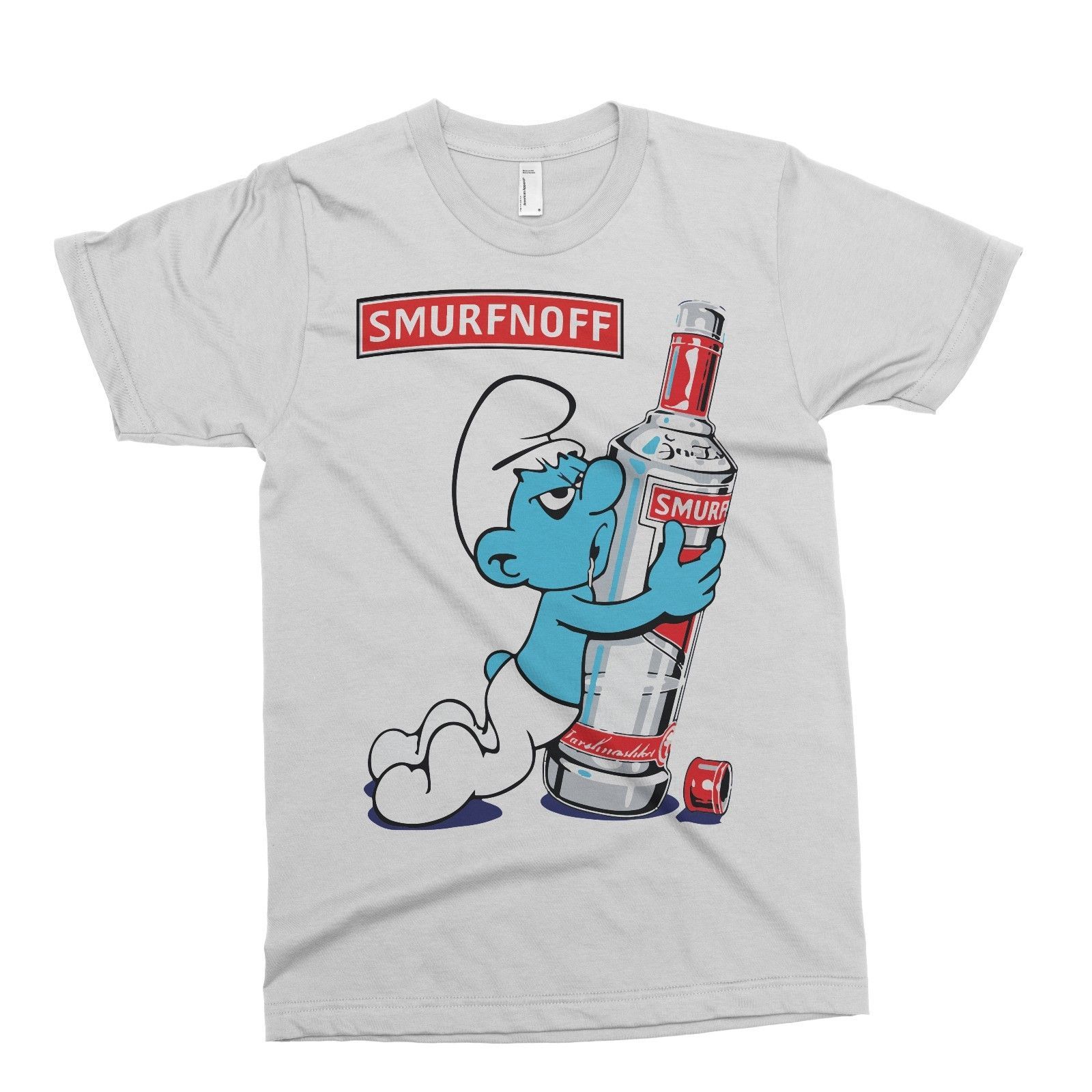 White Smurf Off T Shirts Smirnoff Ice Vodka Drink Funny ...