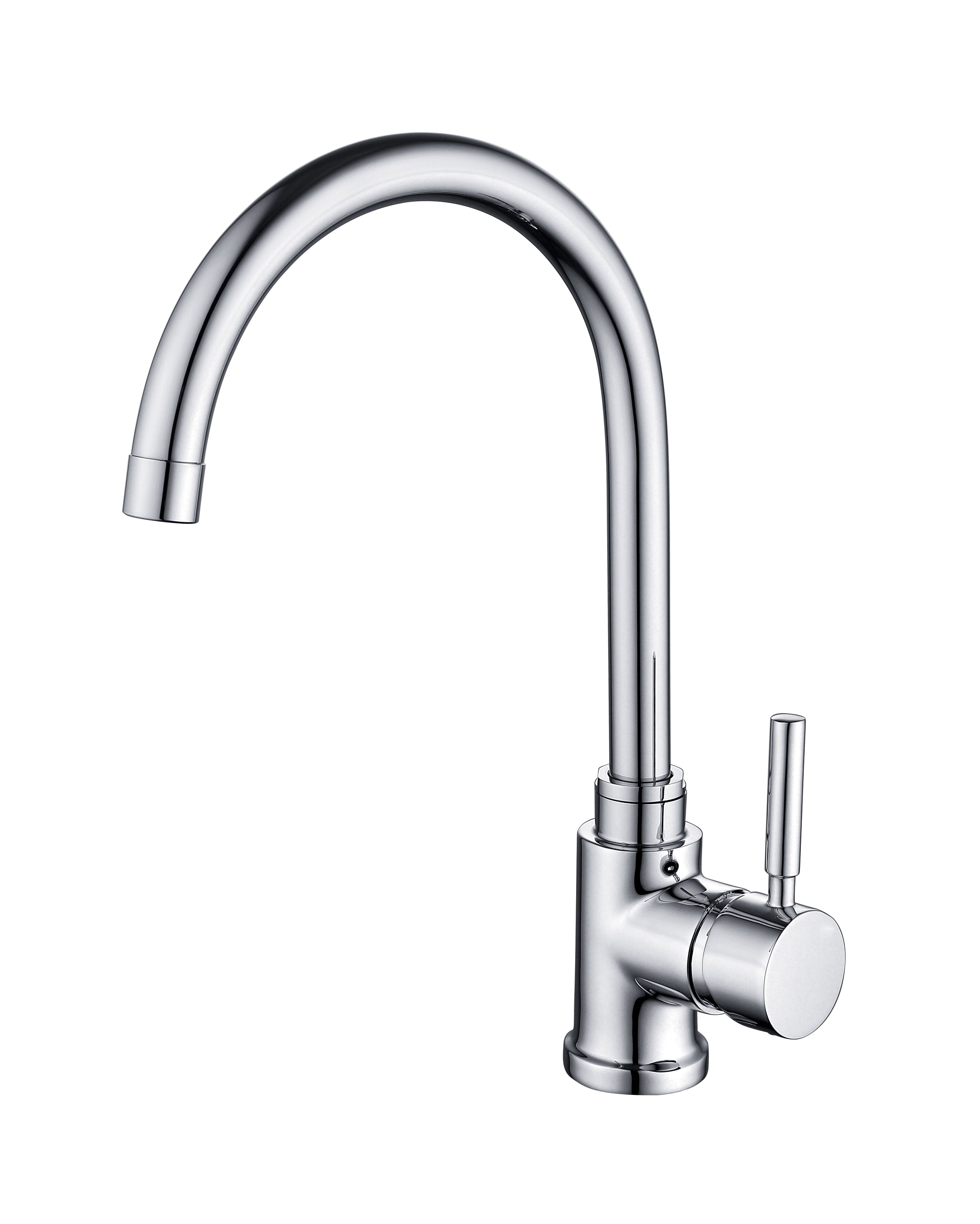 Kitchen Sink Faucet Art Deco Retro Centerset Widespread With Ceramic Valve Single Handle One Hole Chrome Finish