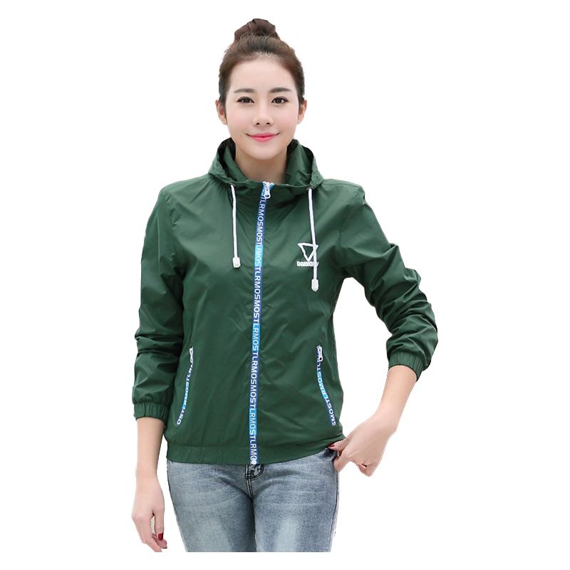 Wholesale Jacket Women Windbreaker 2017 Autumn Women&#39;S Jacket Coat Hooded Female Jacket Fashion ...