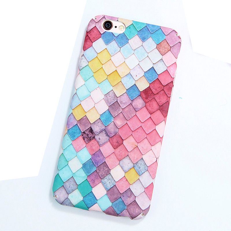 fashion colorful 3d scales phone cases for iphone 6 6s 7 case korean