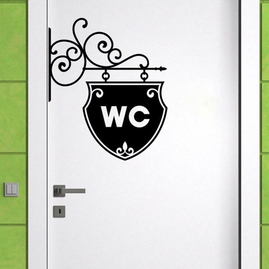 Großhandel WC Zitate Tür Aufkleber Vintage Badezimmer Dekor Wc Tür ... Großhandel WC Zitate Tür Aufkleber Vintage Badezimmer Dekor Wc Tür ...