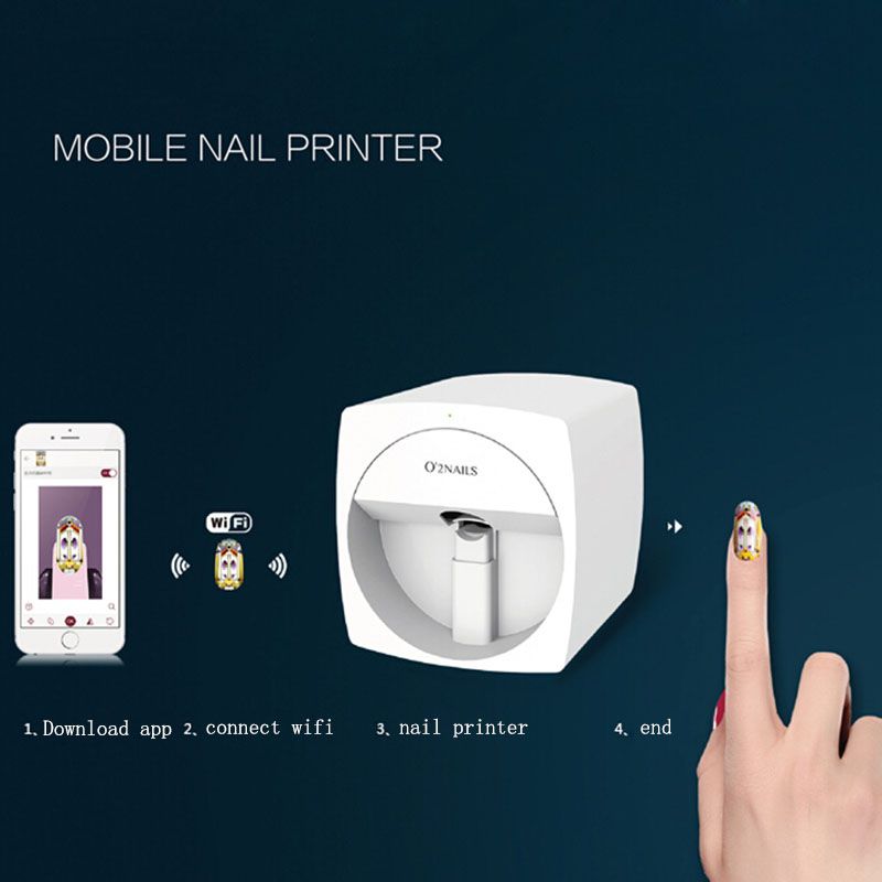 3D Nail Printers Portable Painting Machine Automatic Mobile Wireless ...
