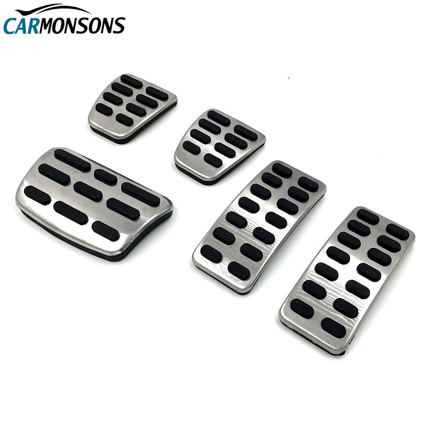 New Chrome AT MT Foot Rest Gas Fuel Brake Pedal Pad Cover for VW Polo 2013 Car