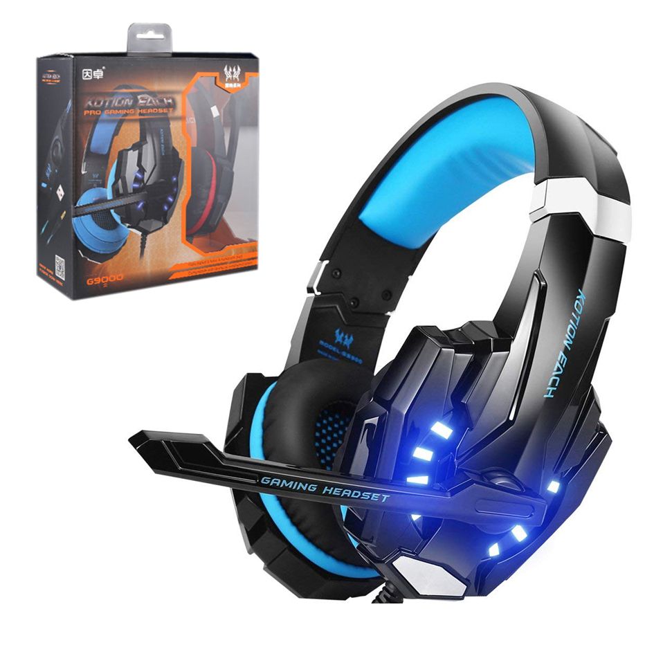 KOTION EACH G9000 Gaming Headset Games Headphones With Mic LED Light