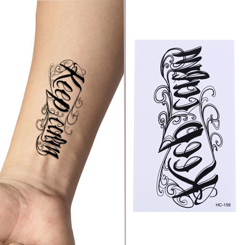 body art waterproof temporary tattoos for men and women 3d letter letters design for tattoos