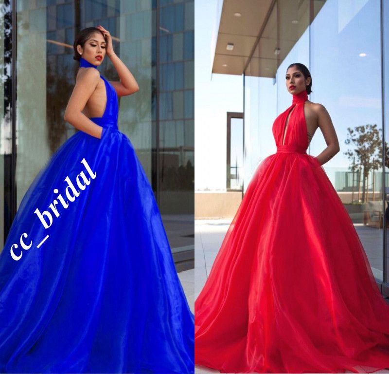 Red Blue Prom Dress