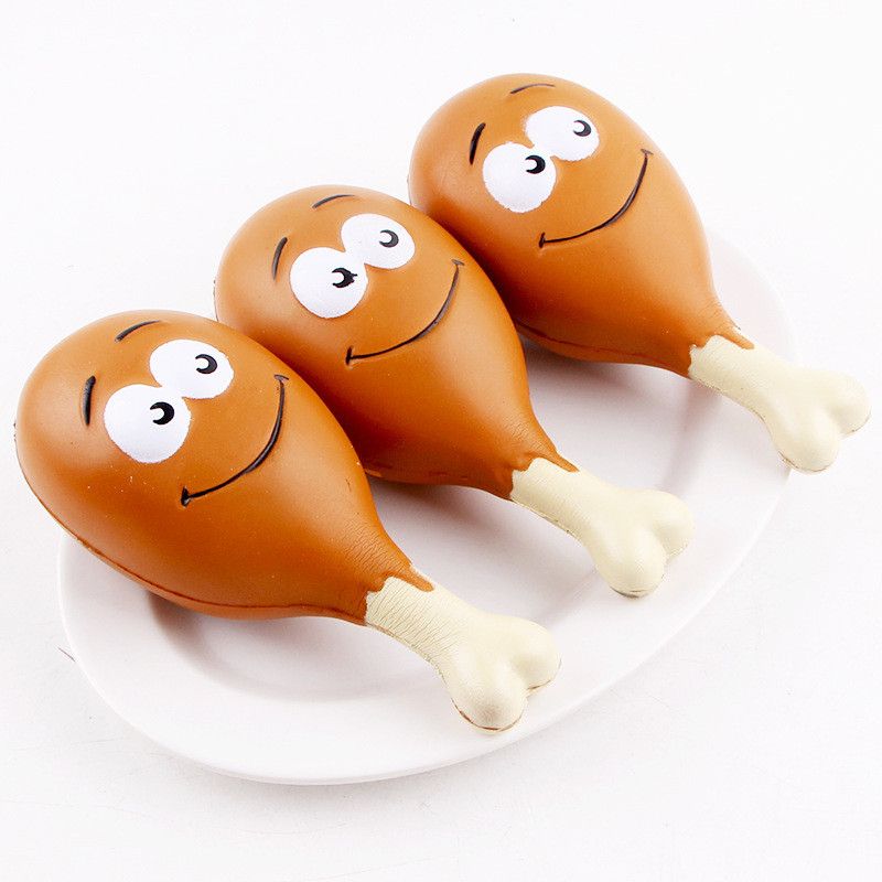 Funny Squishy Kawaii Chicken Legs Slow Rising Smile Face Drumstick For Mobile Or Keychain, Soft ...