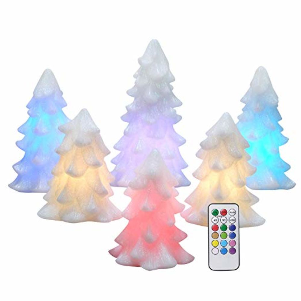 Flameless Flickering Candles Christmas Tree Set Of 6 Ivory Decoration Lights Electric Chandelle Wedding LED Candle Flameless Flickering Candles Christmas Tree Set Of 6 Ivory Decoration Lights Electric Chandelle Wedding LED Candle