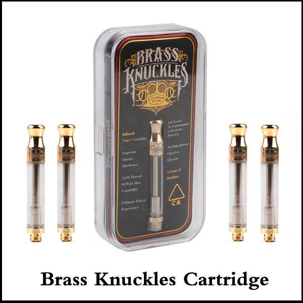 Brass Knuckles Cartridges Pyrex Glass 0.5ml 1.0ml Gold BUD Touch Thick